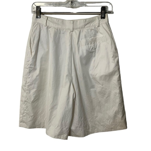 Givenchy Women’s Longline Golf Shorts White Pockets modest high rise 26 vintage - Picture 12 of 16